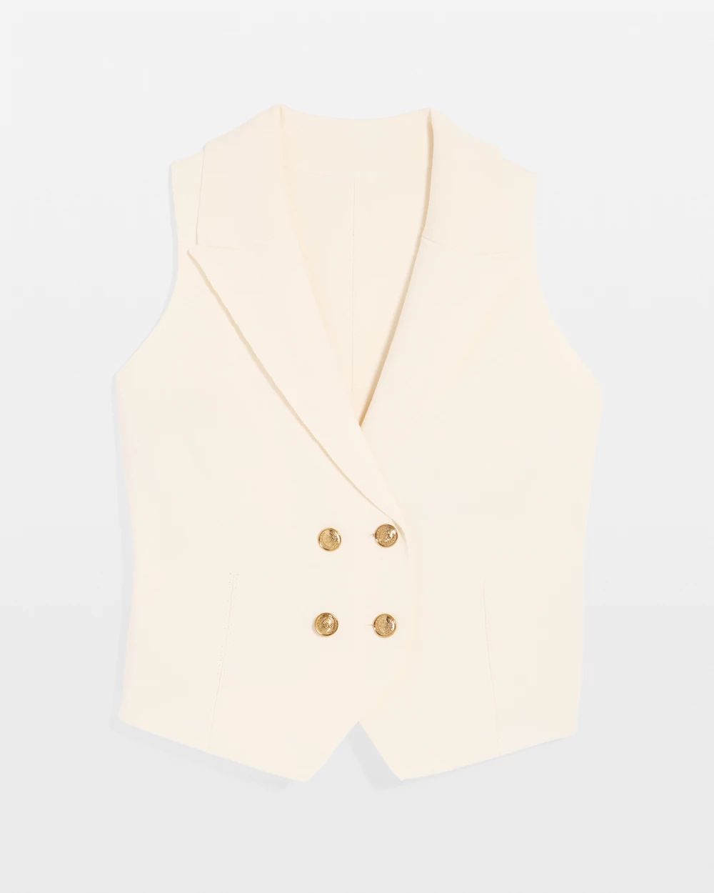 Doubled-Breasted Sweater Vest | White House Black Market